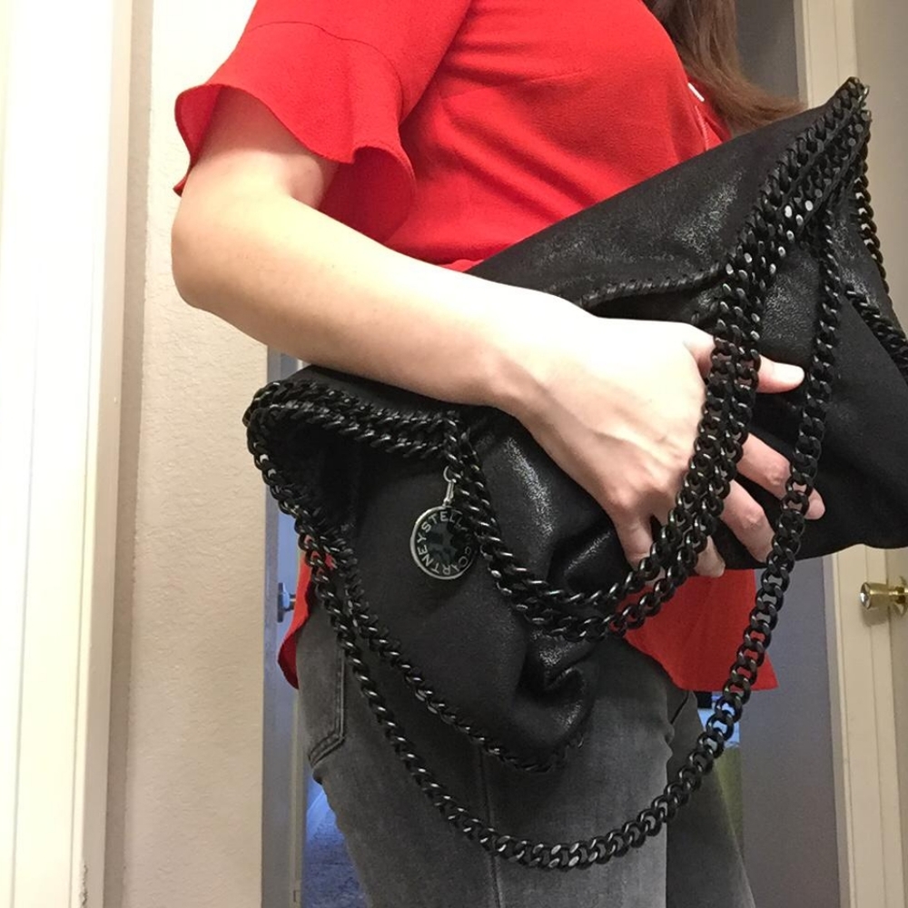 Stella McCartney Shaggy Deer Fold-Over Medium Tote - Picture 1 of 12